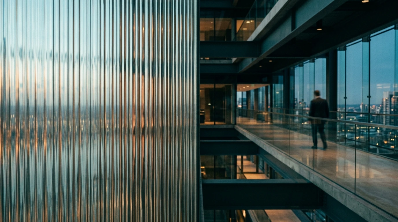 Modern corporate walkway illustrating business growth